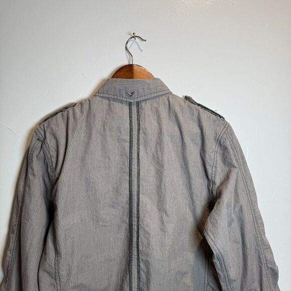 Fender Long Sleeve Button Up Washed Gray Reverse Cuff Men's Shirt Medium *SPOT* - Picture 11 of 16